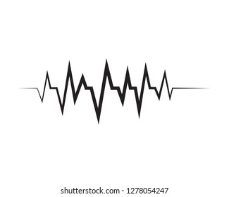 Pulse line illustration vector template - Vector