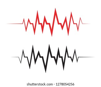 Pulse line illustration vector template - Vector