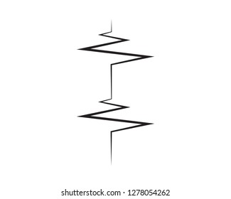 Pulse line illustration vector template - Vector