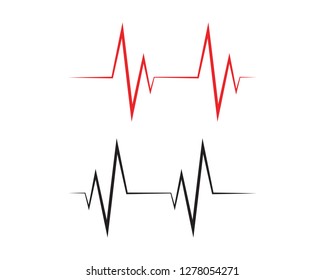 Pulse line illustration vector template - Vector