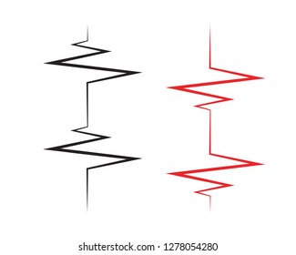Pulse line illustration vector template - Vector