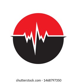 pulse line illustration  vector template 