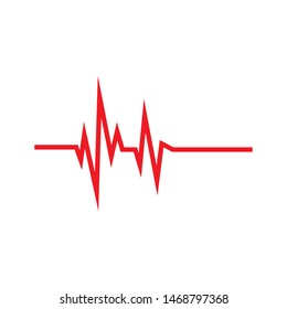 pulse line illustration  vector template 