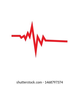 pulse line illustration  vector template 