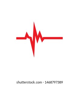 pulse line illustration  vector template 