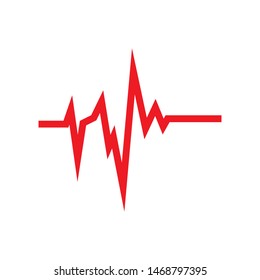 pulse line illustration  vector template 