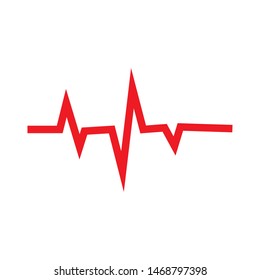 pulse line illustration  vector template 