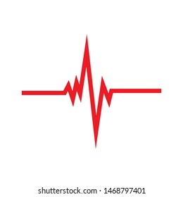 pulse line illustration  vector template 