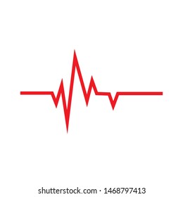 pulse line illustration  vector template 