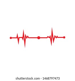 pulse line illustration  vector template 