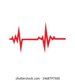 pulse line illustration  vector template 