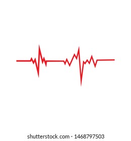 pulse line illustration  vector template 