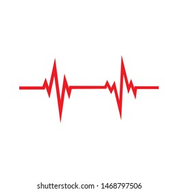 pulse line illustration  vector template 