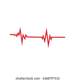 pulse line illustration  vector template 