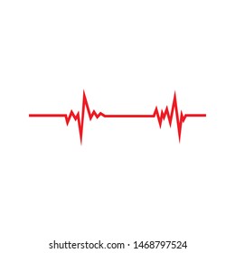 pulse line illustration  vector template 