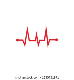 Pulse line illustration vector template