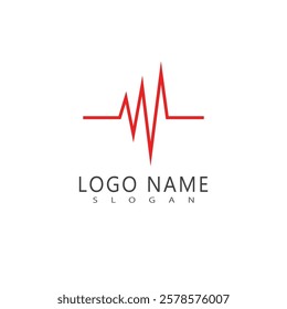 Pulse line illustration vector template