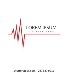 Pulse line illustration vector template