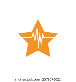 Pulse line illustration vector template