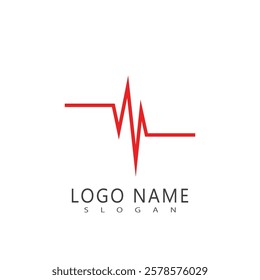 Pulse line illustration vector template