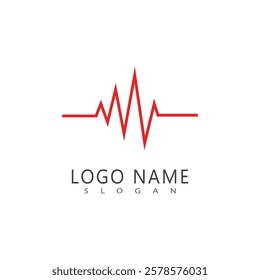 Pulse line illustration vector template