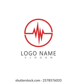 Pulse line illustration vector template