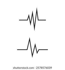 Pulse line illustration vector template