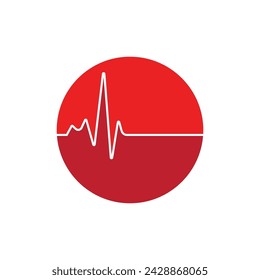 Pulse line ilustration logo vector template