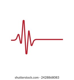 Pulse line ilustration logo vector template