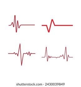 Pulse line ilustration logo vector template