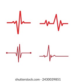 Pulse line ilustration logo vector template