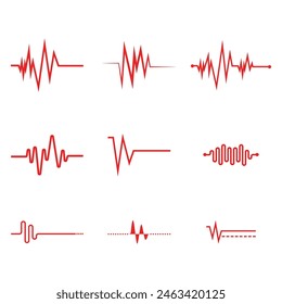 Pulse Line Illustration Logo Vektorgrafik Vorlage