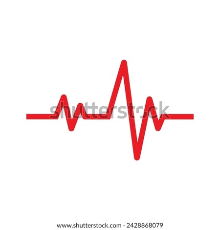 Pulse line ilustration logo vector template