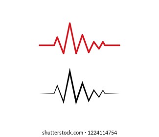 Pulse line ilustration vector template