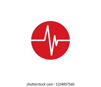 Pulse line ilustration vector template