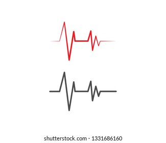Pulse line ilustration vector template