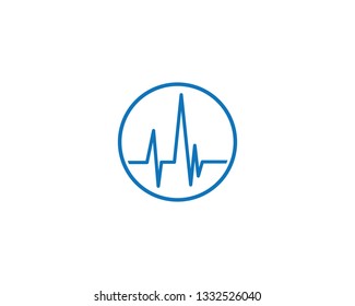 Pulse line ilustration vector template