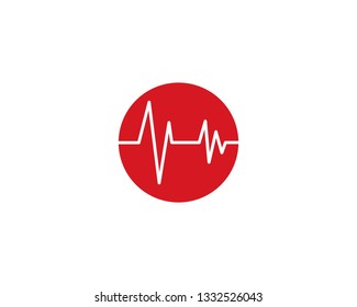 Pulse line ilustration vector template