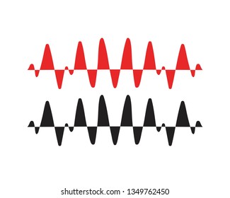 Pulse line ilustration vector template