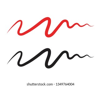 Pulse line ilustration vector template