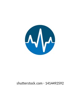 Pulse line ilustration vector template