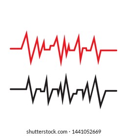 Pulse line ilustration vector template 