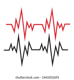 Pulse line ilustration vector template 