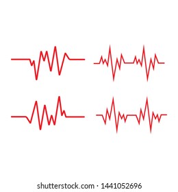 Pulse line ilustration vector template 