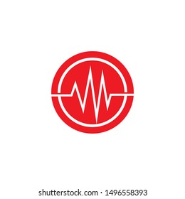 Pulse line ilustration vector template 