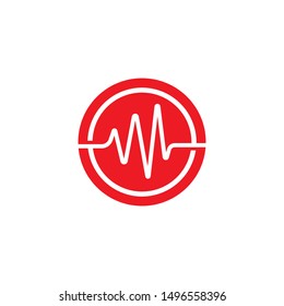 Pulse line ilustration vector template 