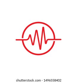 Pulse line ilustration vector template 