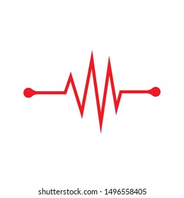 Pulse line ilustration vector template 