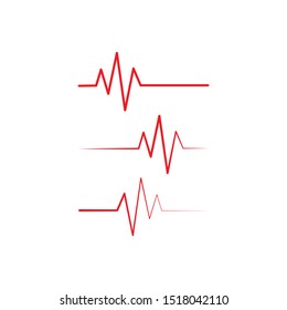 Pulse line ilustration vector template