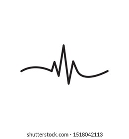 Pulse line ilustration vector template